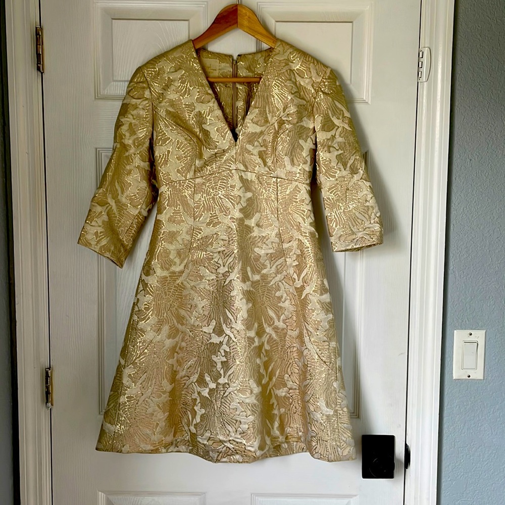 Vintage mid-century gold dress - Isabel Gerhart Houston